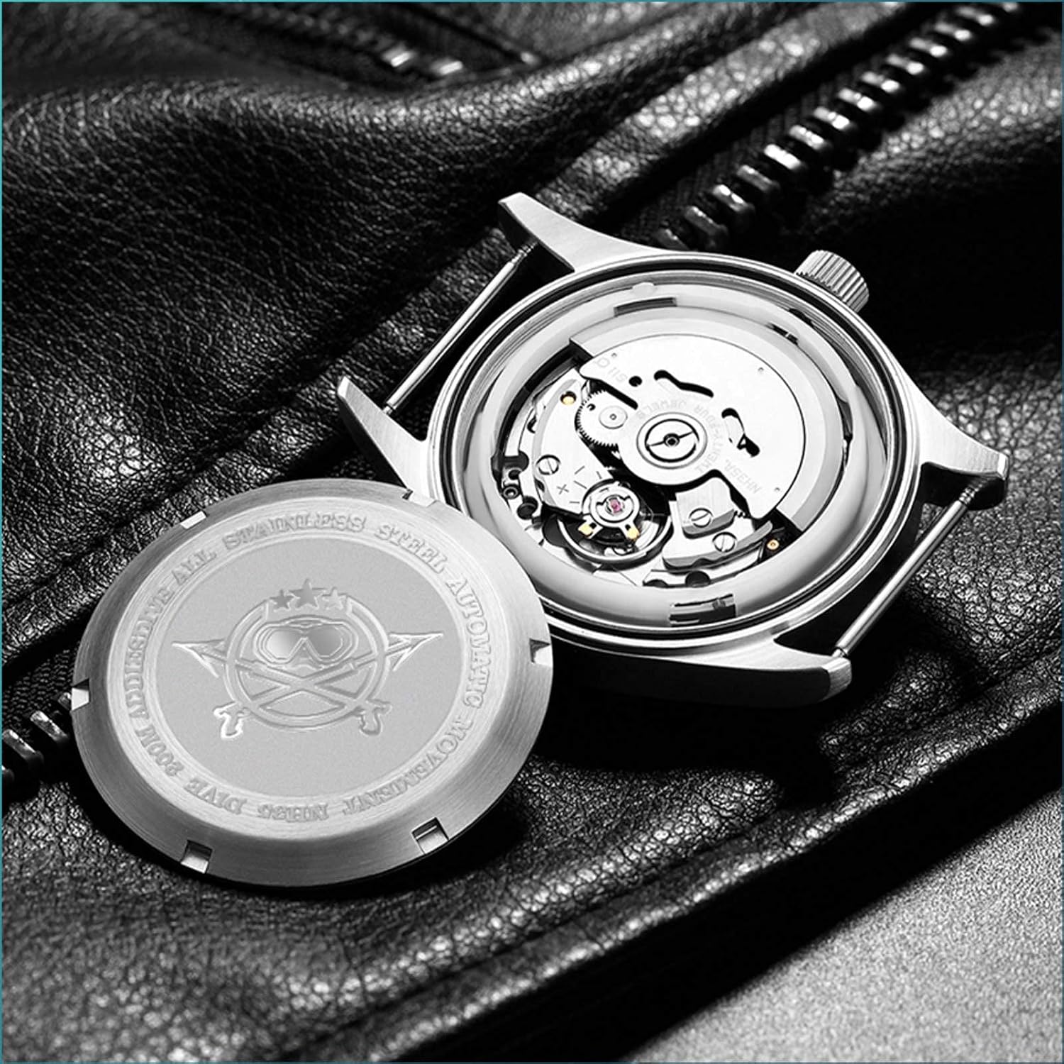 RELOJ ADDIESDIVE AUTOMÁTICO ACERO INOXIDABLE BUZO 200M ESFERA NEGRA - 5