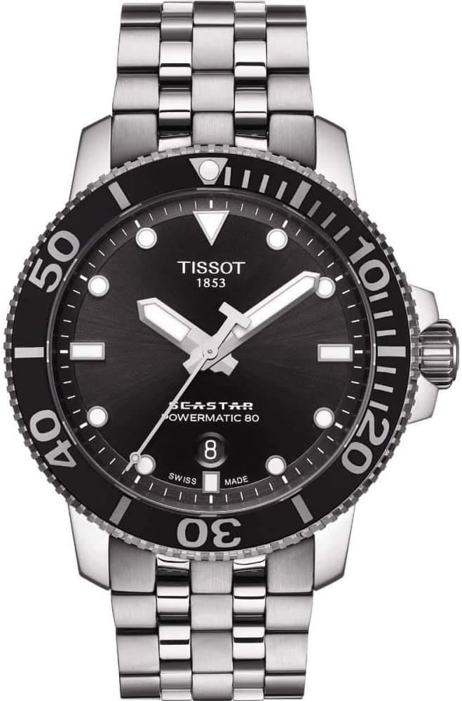 RELOJ TISSOT SEASTAR 1000 AUTOMÁTICO SUIZO 43MM ESFERA NEGRA HOMBRE - 1