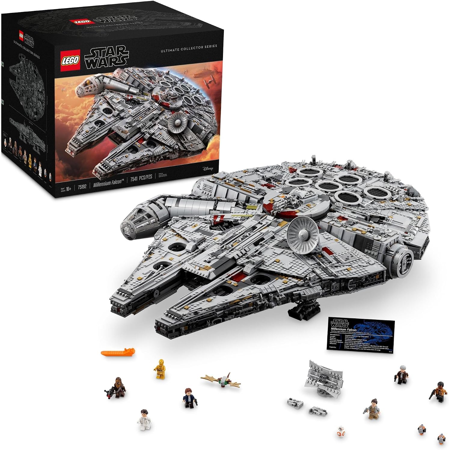 LEGO STAR WARS MILLENNIUM FALCON SET DE CONSTRUCCIÓN 75192 CON 7541 PIEZAS - 1