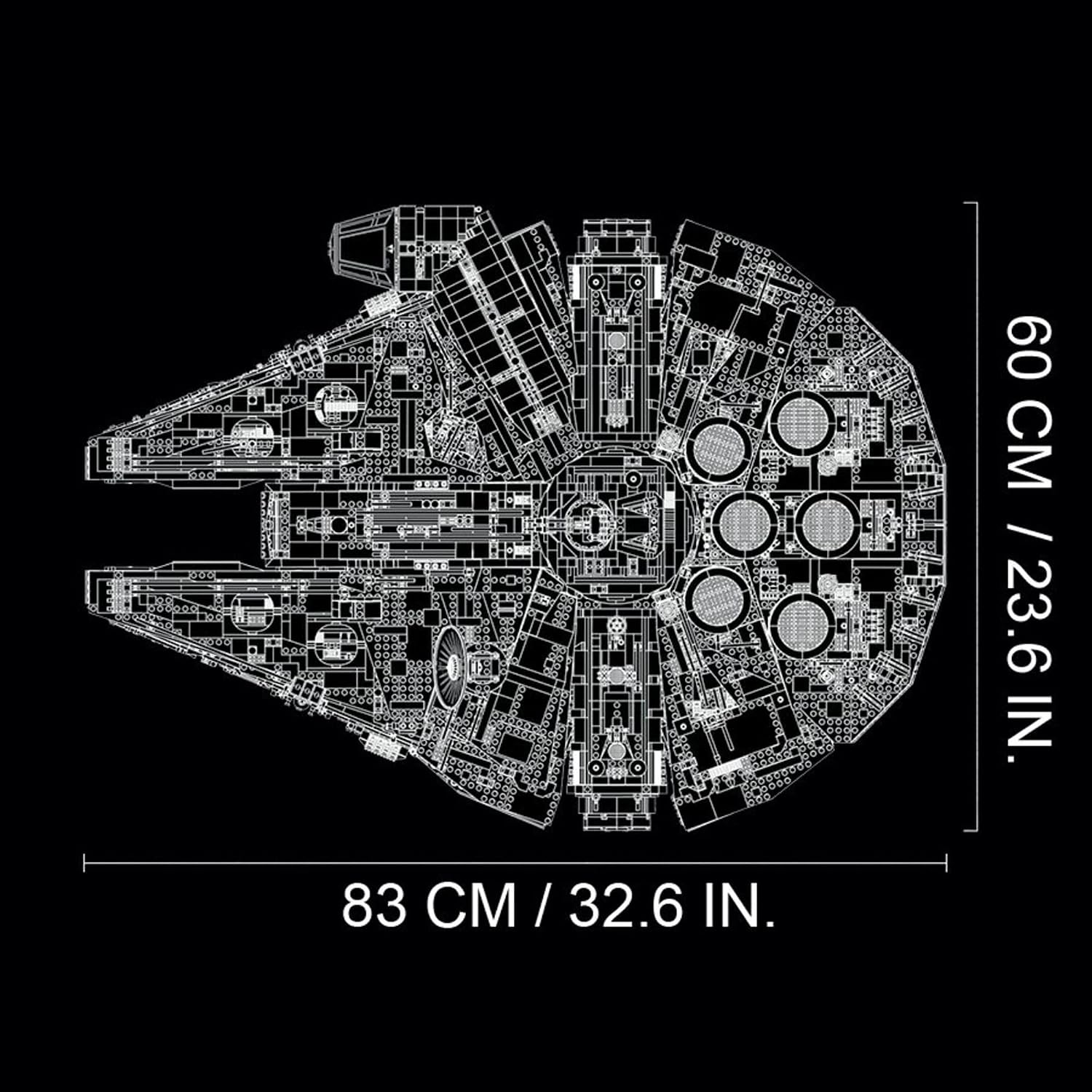 LEGO STAR WARS MILLENNIUM FALCON SET DE CONSTRUCCIÓN 75192 CON 7541 PIEZAS - 4