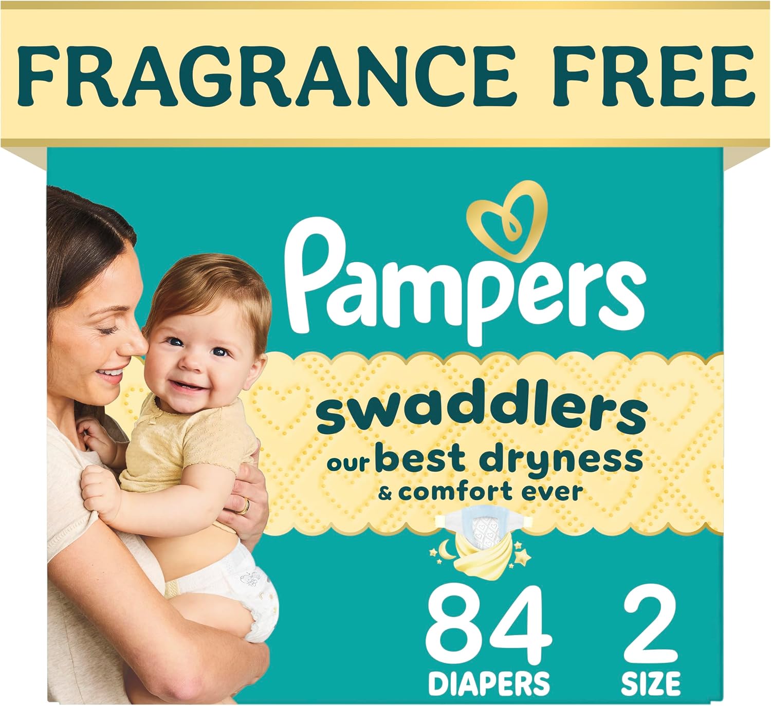 PAÑALES PAMPERS SWADDLERS TALLA 2 (10-22 LBS) 84 UNIDADES - 1