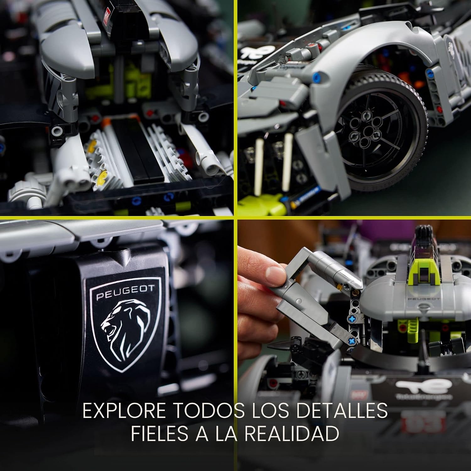 LEGO TECHNIC PEUGEOT 9X8 24H LE MANS HYBRID HYPERCAR 42156 - 4