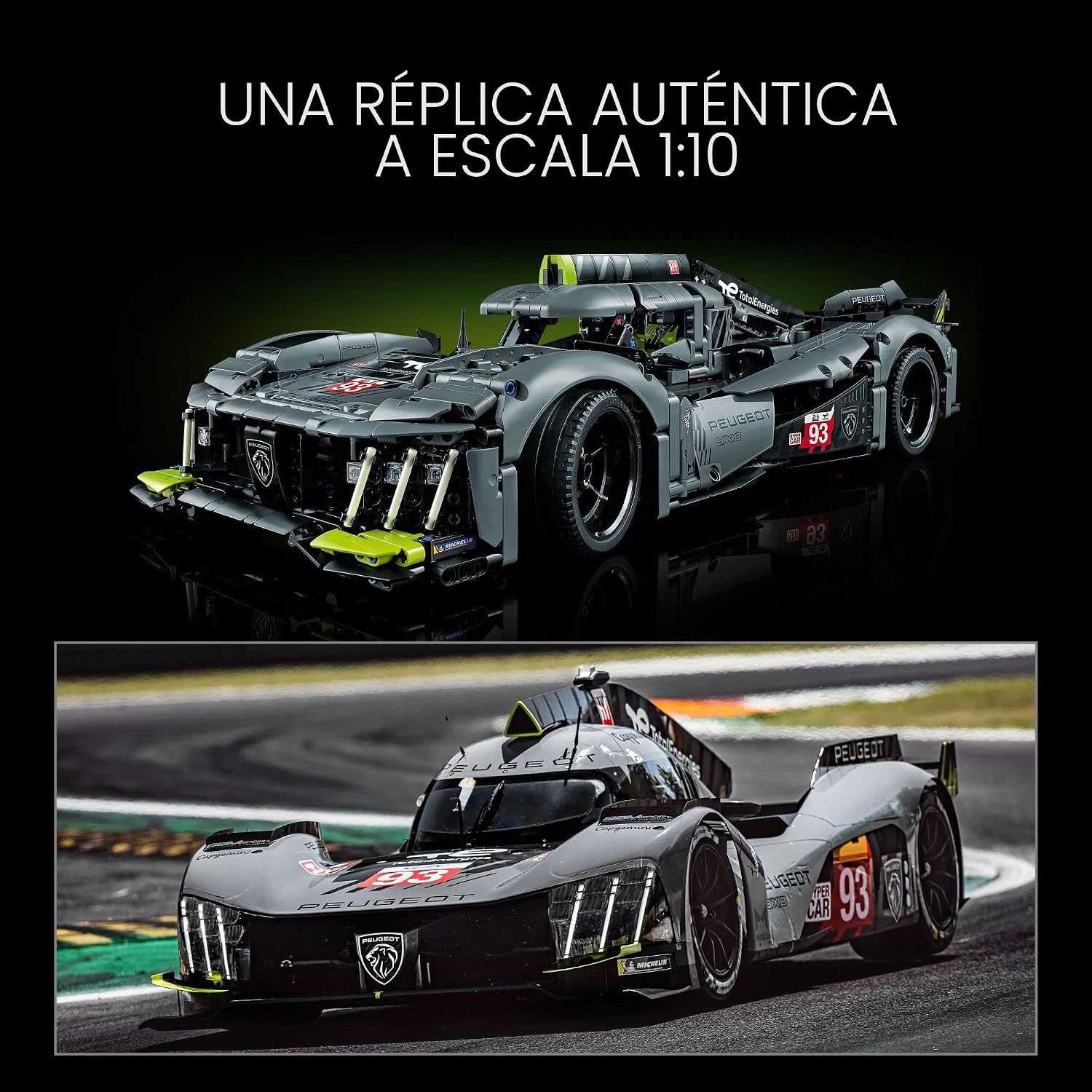 LEGO TECHNIC PEUGEOT 9X8 24H LE MANS HYBRID HYPERCAR 42156 - 5