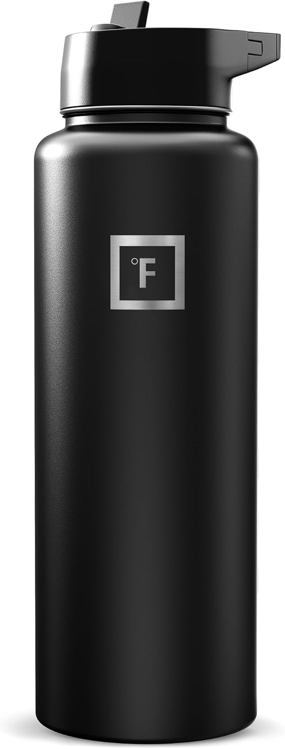 TERMO IRON FLASK 40 OZ BOCA ANCHA CON POPOTE - 1