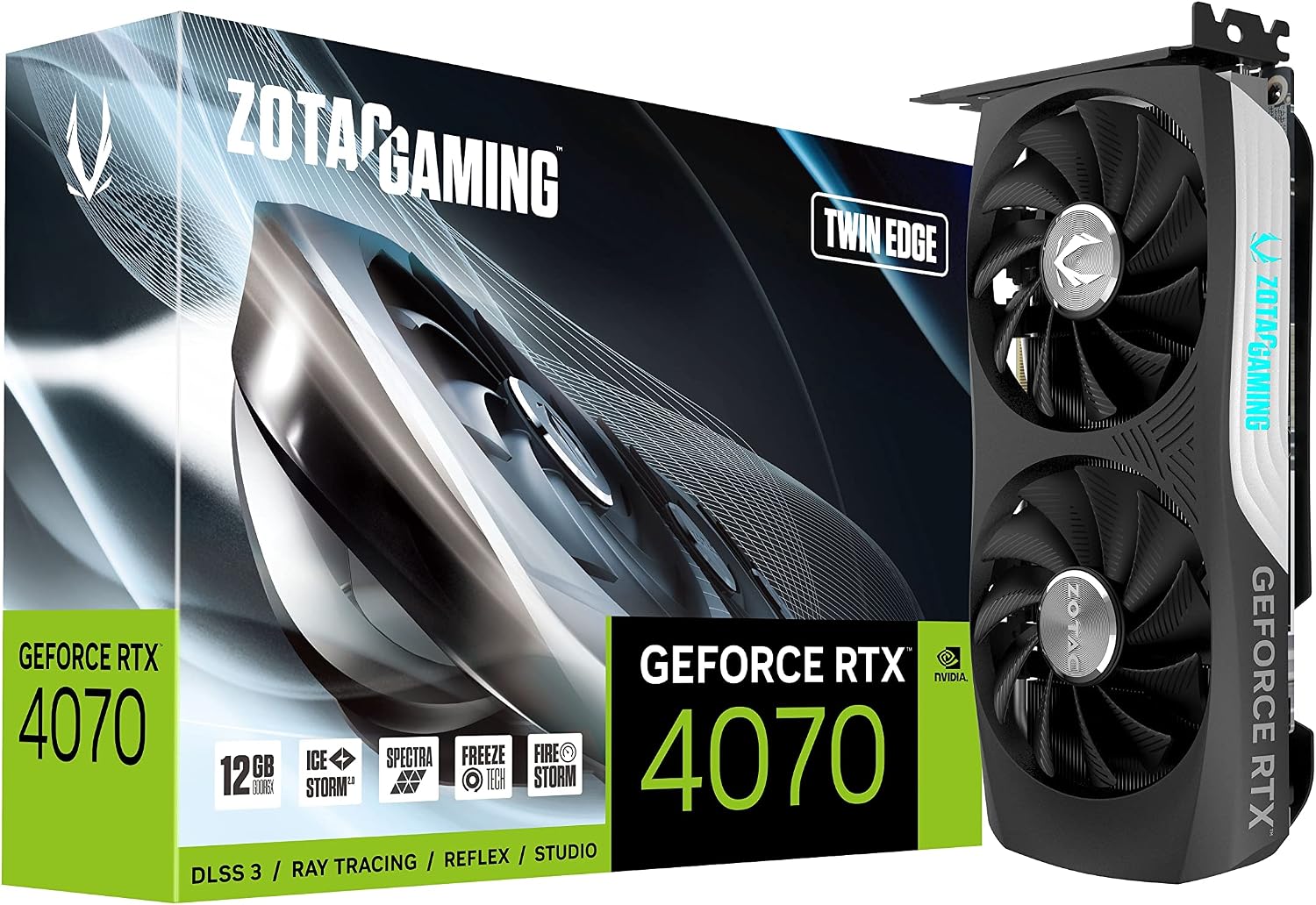 TARJETA DE VIDEO ZOTAC GAMING GEFORCE RTX 4070 TWIN EDGE 12GB GDDR6X - 1