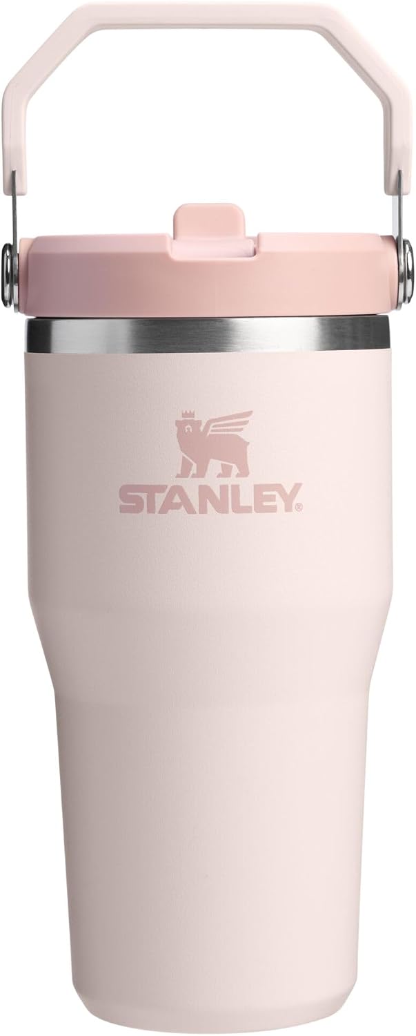 BOTELLA STANLEY ICEFLOW 2.0 FLIP STRAW TUMBLER 20 OZ ROSE QUARTZ - 1
