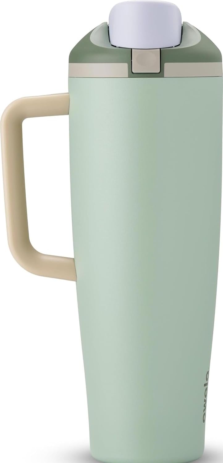 BOTELLA OWALA FREESIP TUMBLER ACERO INOXIDABLE 40 OZ VERDE EUCALIPTO - 1