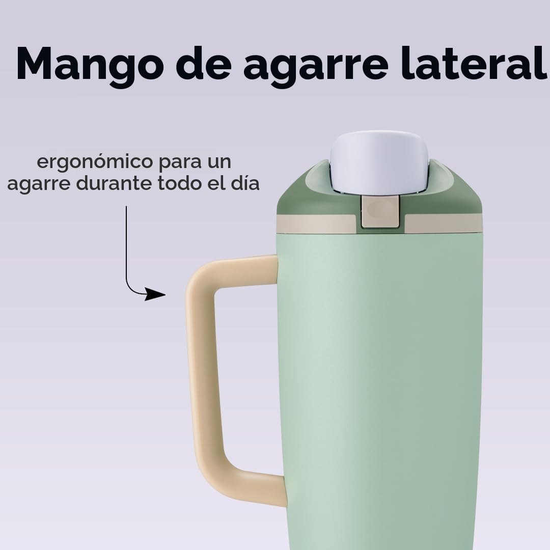 BOTELLA OWALA FREESIP TUMBLER ACERO INOXIDABLE 40 OZ VERDE EUCALIPTO - 5