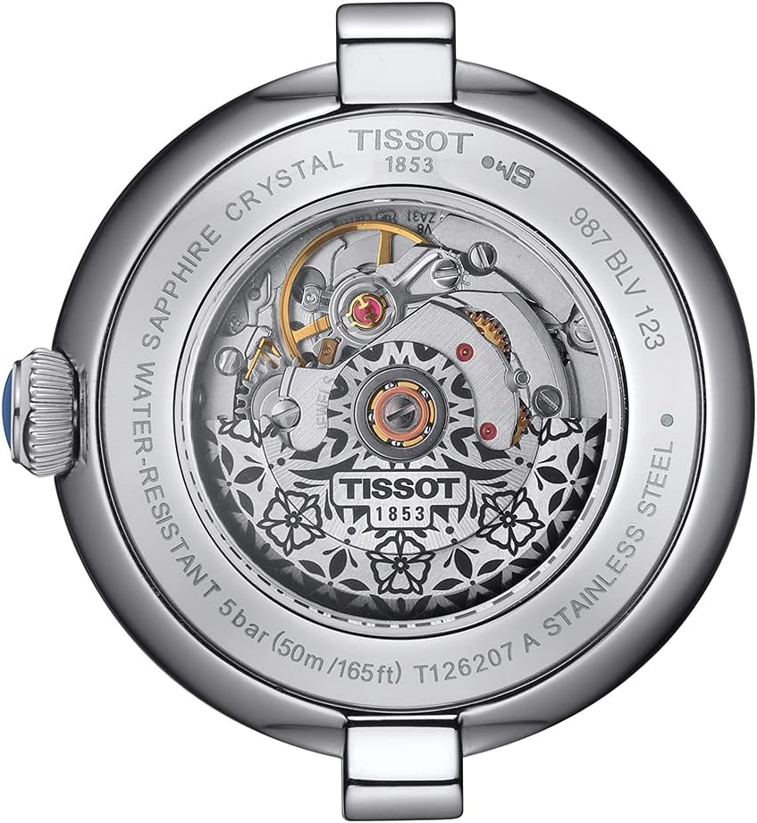 RELOJ TISSOT BELLISSIMA SWISS POWERMATIC 48 29MM ESFERA BLANCA MUJER - 3