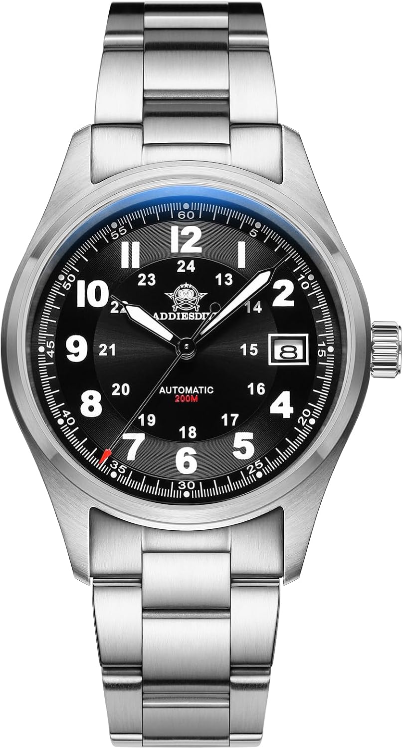RELOJ ADDIESDIVE AUTOMÁTICO ACERO INOXIDABLE BUZO 200M ESFERA NEGRA - 1