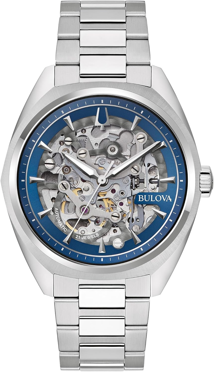 RELOJ BULOVA SURVEYOR AUTOMÁTICO ACERO INOXIDABLE ESFERA ESQUELETIZADA 96A292 - 1