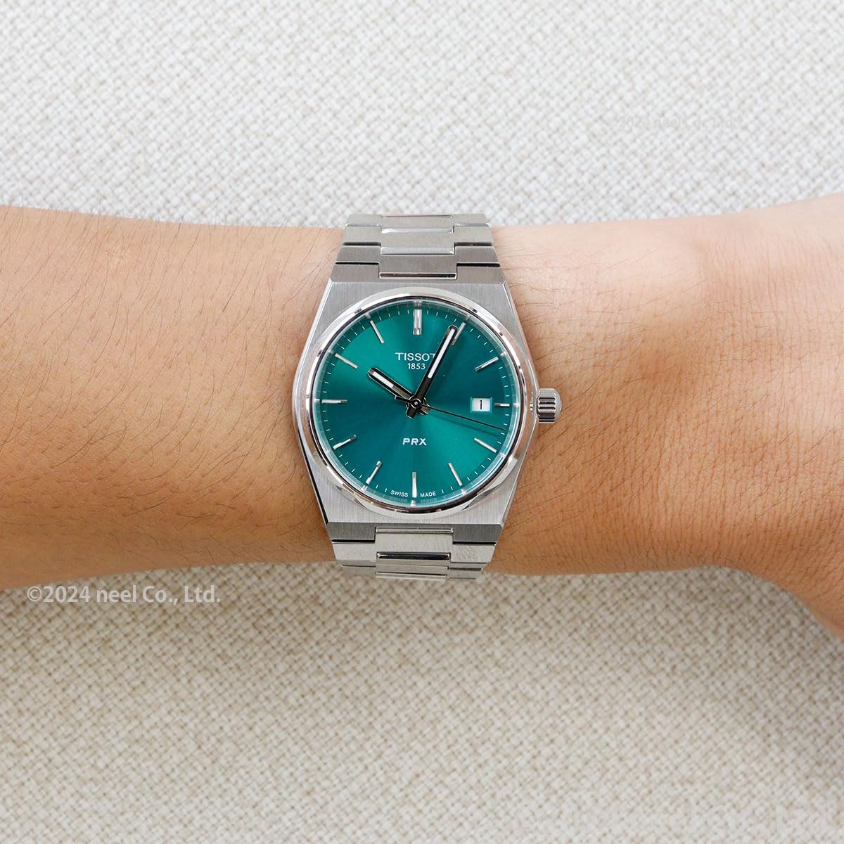 RELOJ TISSOT PRX CUARZO SUIZO ESFERA VERDE 35MM - 2