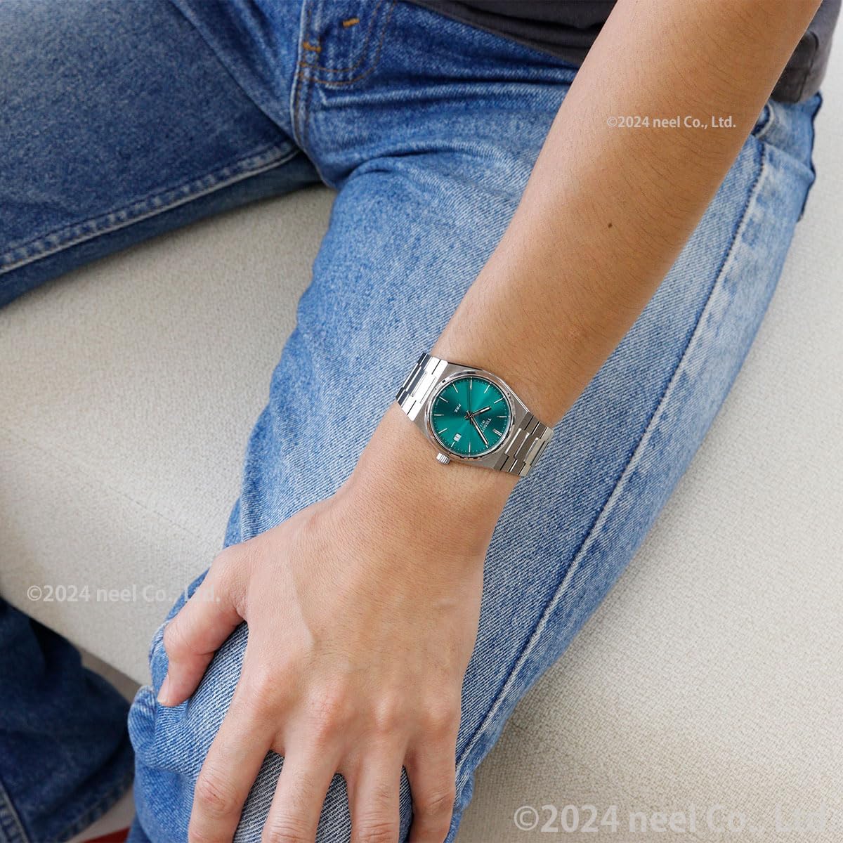 RELOJ TISSOT PRX CUARZO SUIZO ESFERA VERDE 35MM - 3