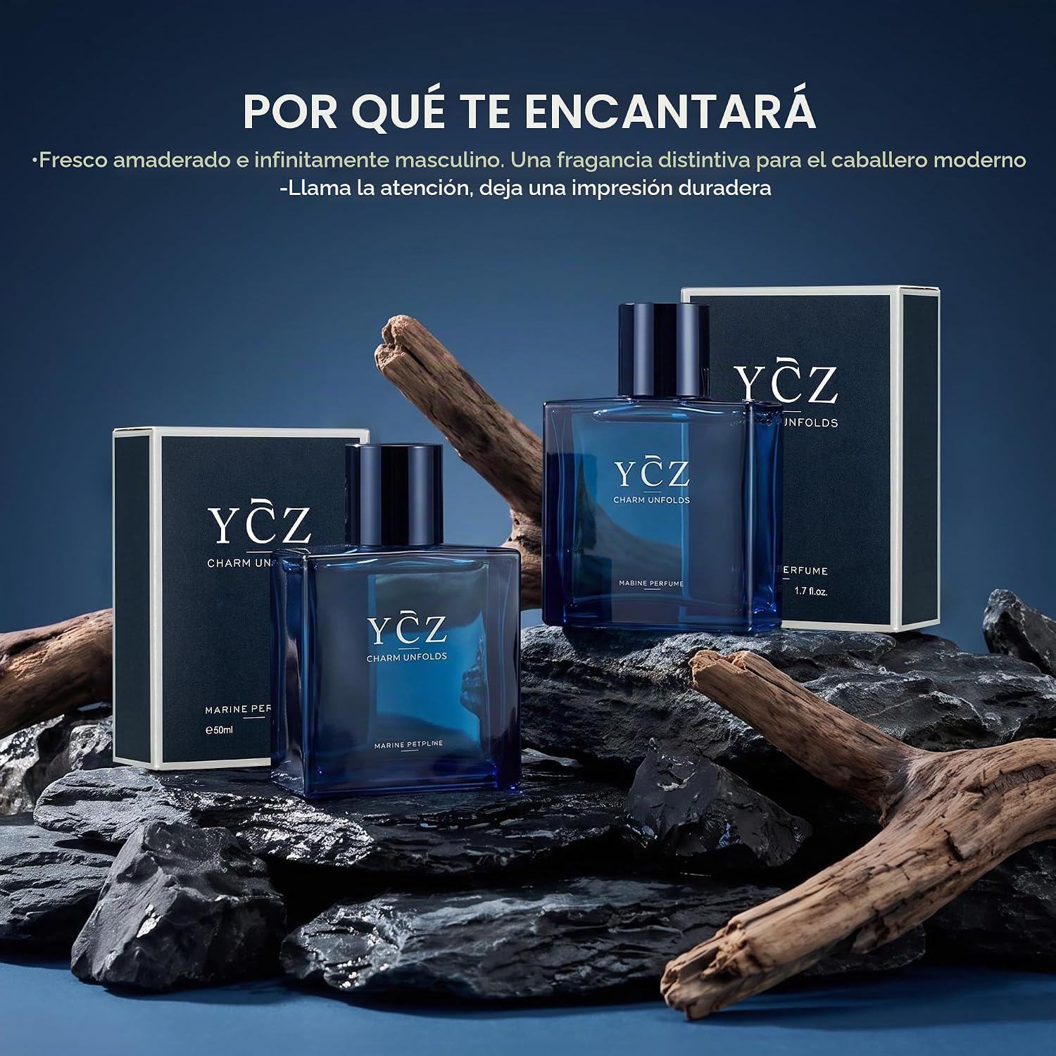 PERFUME YCZ MIDNIGHT MARINE EAU DE PARFUM PARA HOMBRE 1.7 FL OZ PACK X2 - 5