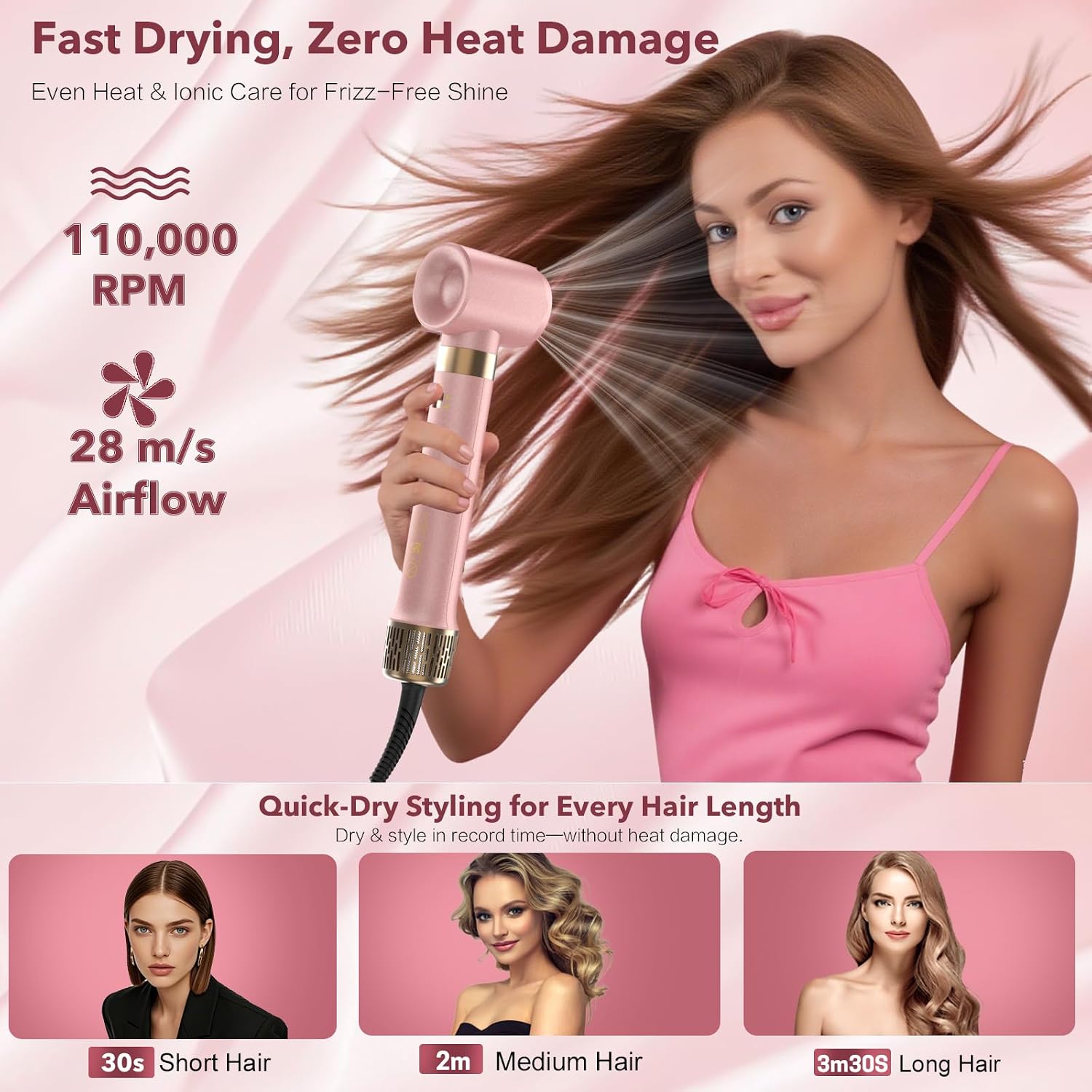 SECADORA DE CABELLO STYLEVIBE 6 EN 1 CON RIZADOR AUTOMÁTICO DUAL VOLTAGE - 3