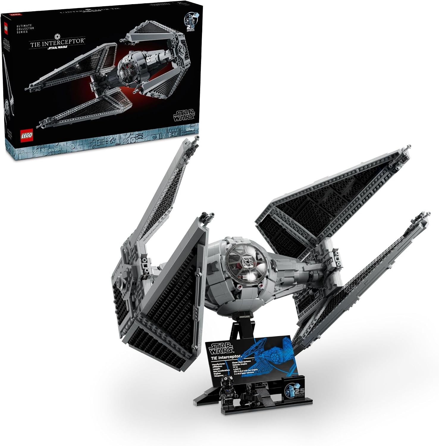 SET DE CONSTRUCCIÓN LEGO STAR WARS ULTIMATE COLLECTOR SERIES TIE INTERCEPTOR 75382 - 1