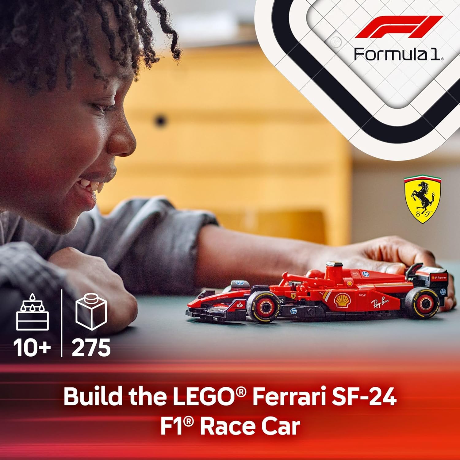 SET DE CONSTRUCCIÓN LEGO SPEED CHAMPIONS FERRARI SF-24 F1 RACE CAR 77242 - 2