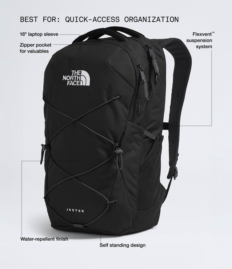 MOCHILA THE NORTH FACE JESTER EVERYDAY LAPTOP BACKPACK TNF BLACK - 3