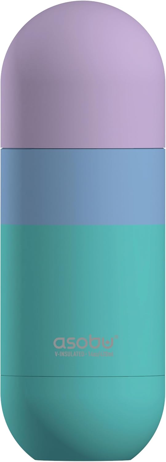 TERMO ASOBU ORB ACERO INOXIDABLE DOBLE PARED 420 ML VERDE PASTEL - 1