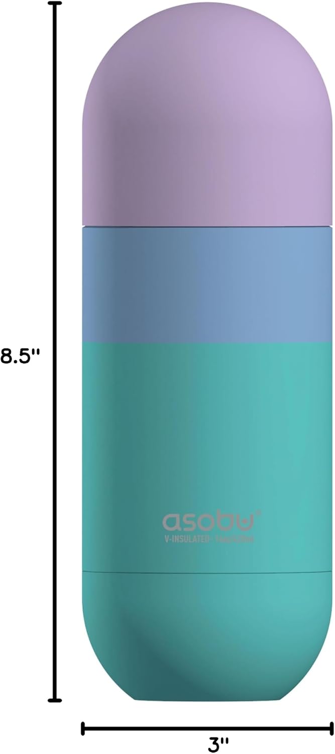 TERMO ASOBU ORB ACERO INOXIDABLE DOBLE PARED 420 ML VERDE PASTEL - 3