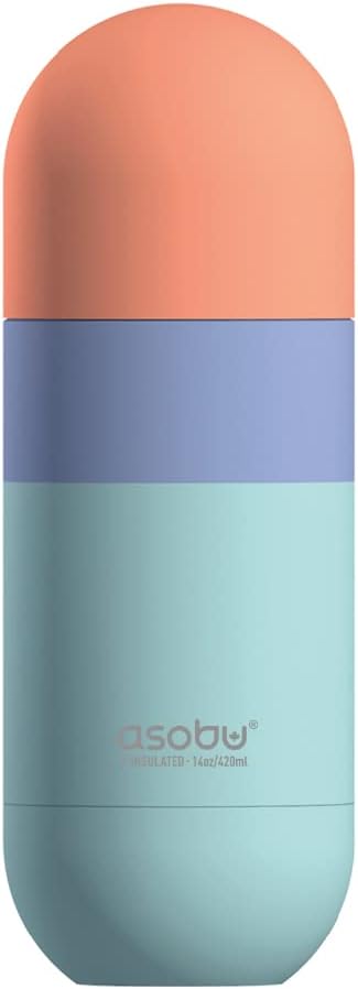 TERMO ASOBU ORB ACERO INOXIDABLE DOBLE PARED 420 ML VERDE PASTEL - 5