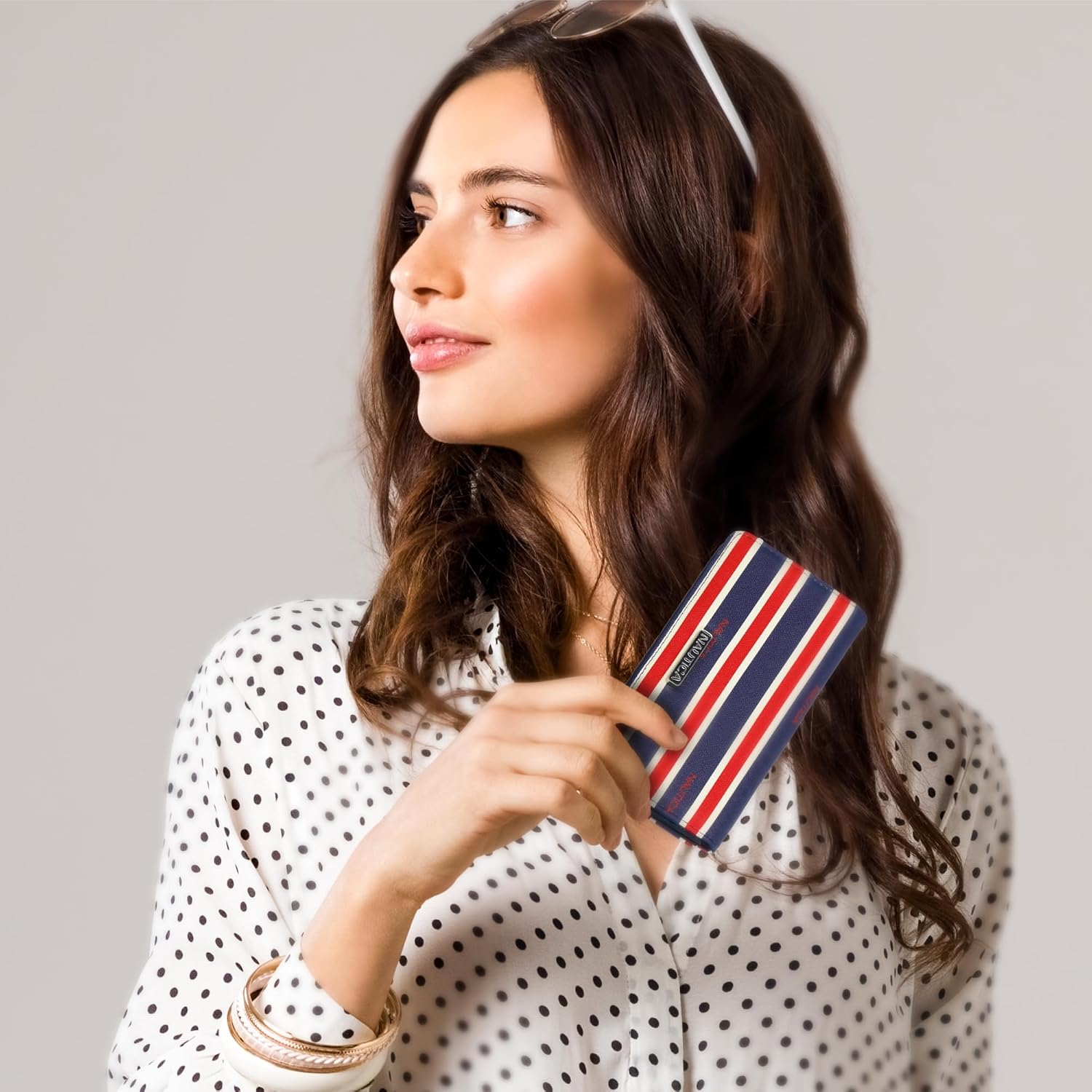 BILLETERA NAUTICA SEASIDE SLIM PARA MUJER CON BLOQUEO RFID CUERO VEGANO ÍNDIGO - 2