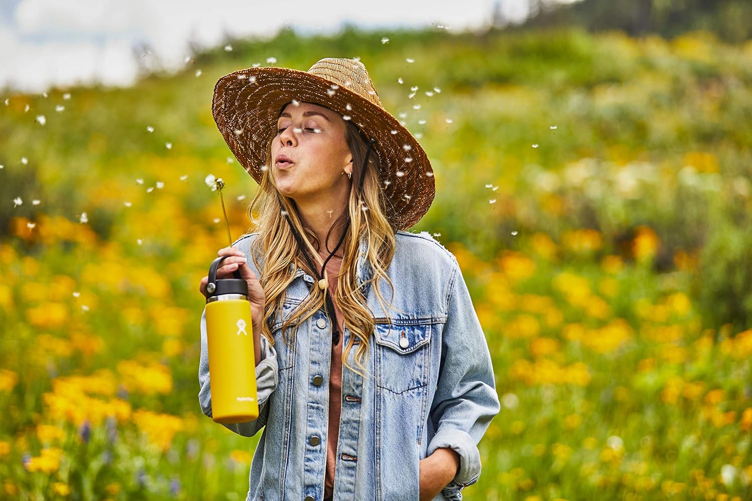 TERMO HYDRO FLASK WATER BOTTLE BOCA ANCHA 32 OZ SANDÍA - 2