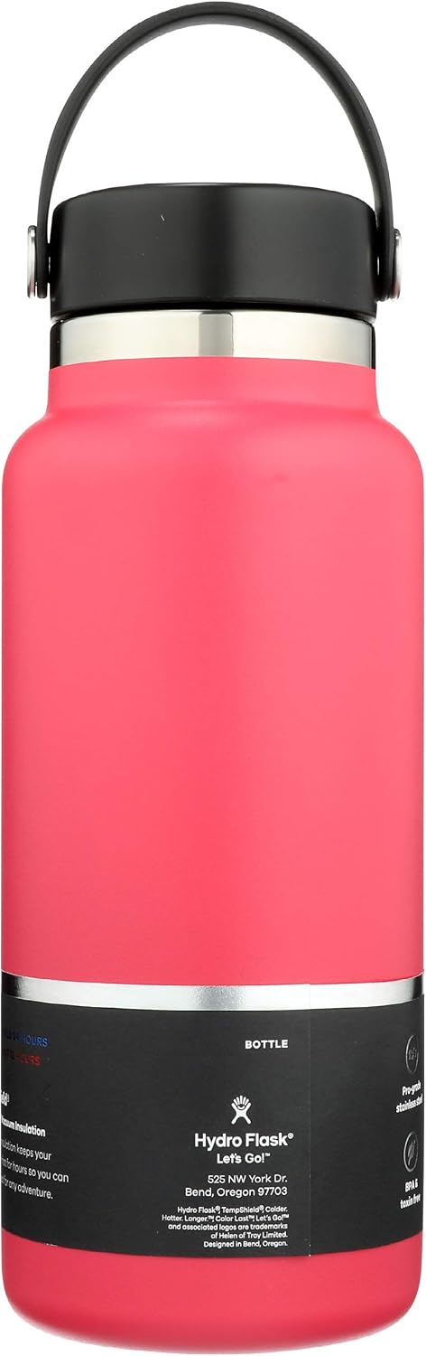 TERMO HYDRO FLASK WATER BOTTLE BOCA ANCHA 32 OZ SANDÍA - 4