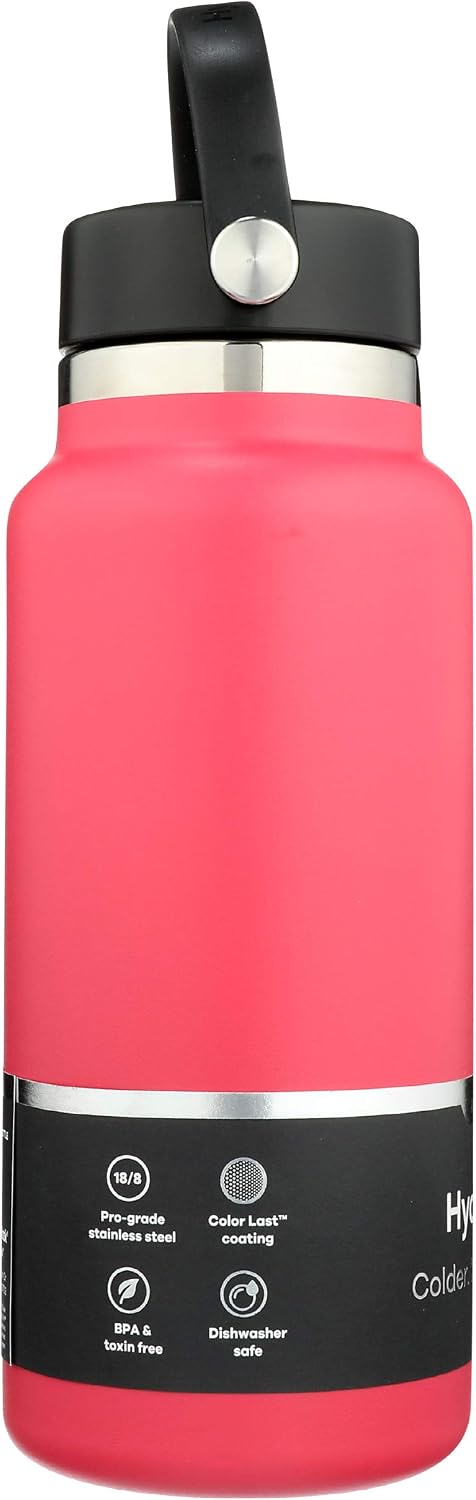 TERMO HYDRO FLASK WATER BOTTLE BOCA ANCHA 32 OZ SANDÍA - 5