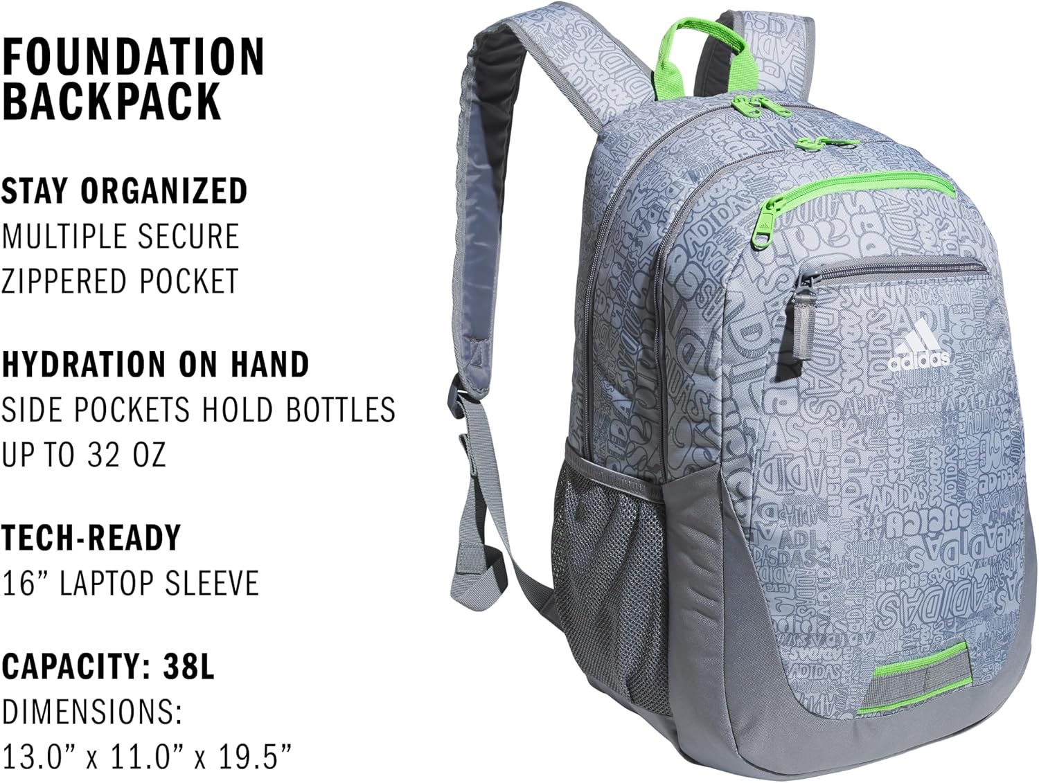 MOCHILA ADIDAS FOUNDATION SCHOOL BACKPACK 38L - 2