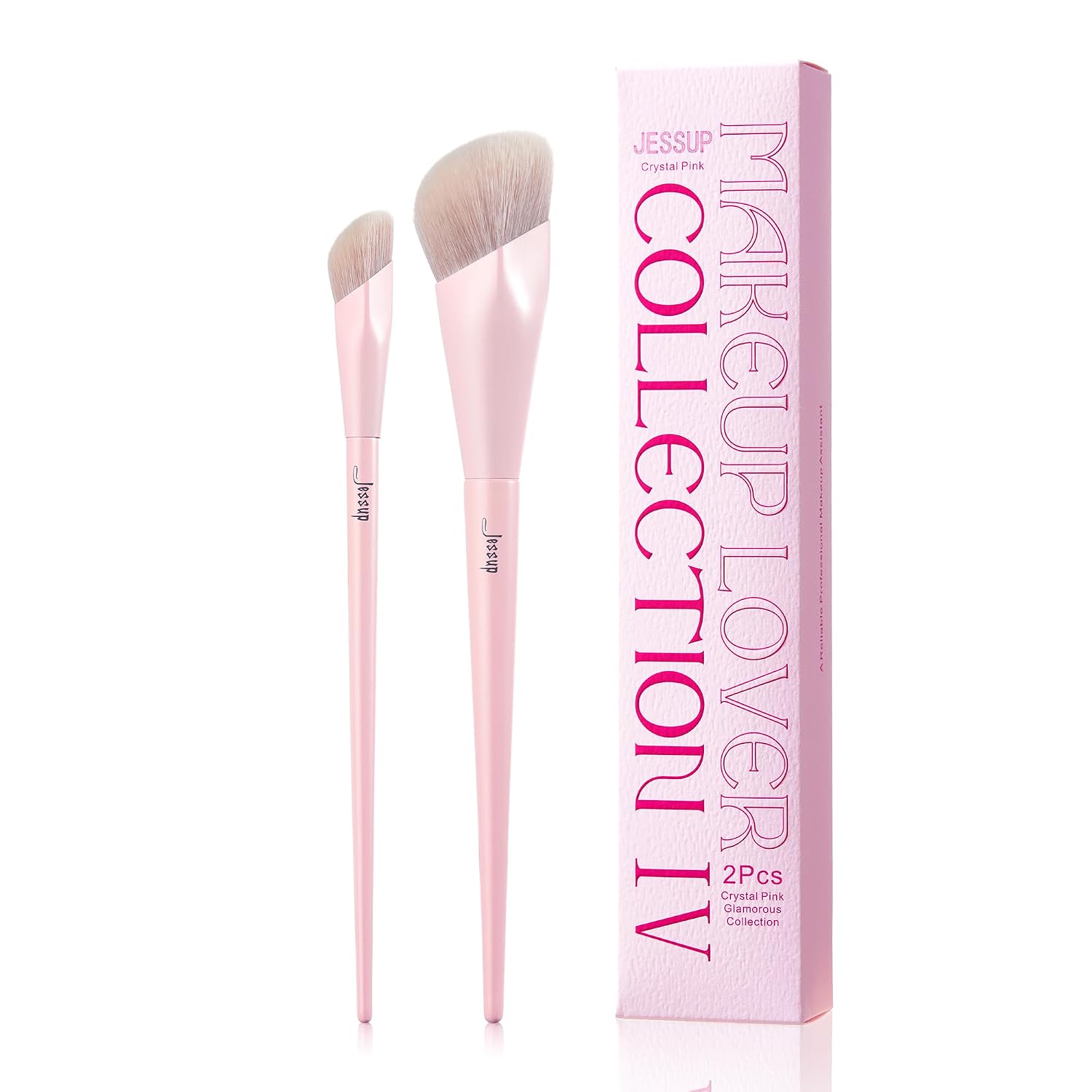 JUEGO DE BROCHAS JESSUP PARA BASE Y CORRECTOR T497 ROSA - 1