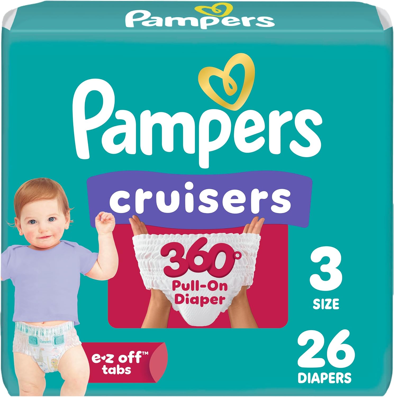 PAÑAL PAMPERS CRUISERS 360 TALLA 3 26 UNIDADES - 1