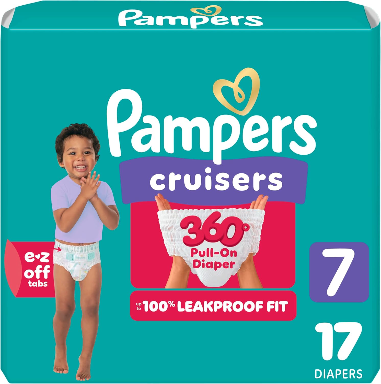 PAÑAL PAMPERS CRUISERS 360 TALLA 7 PAQUETE X17 - 1