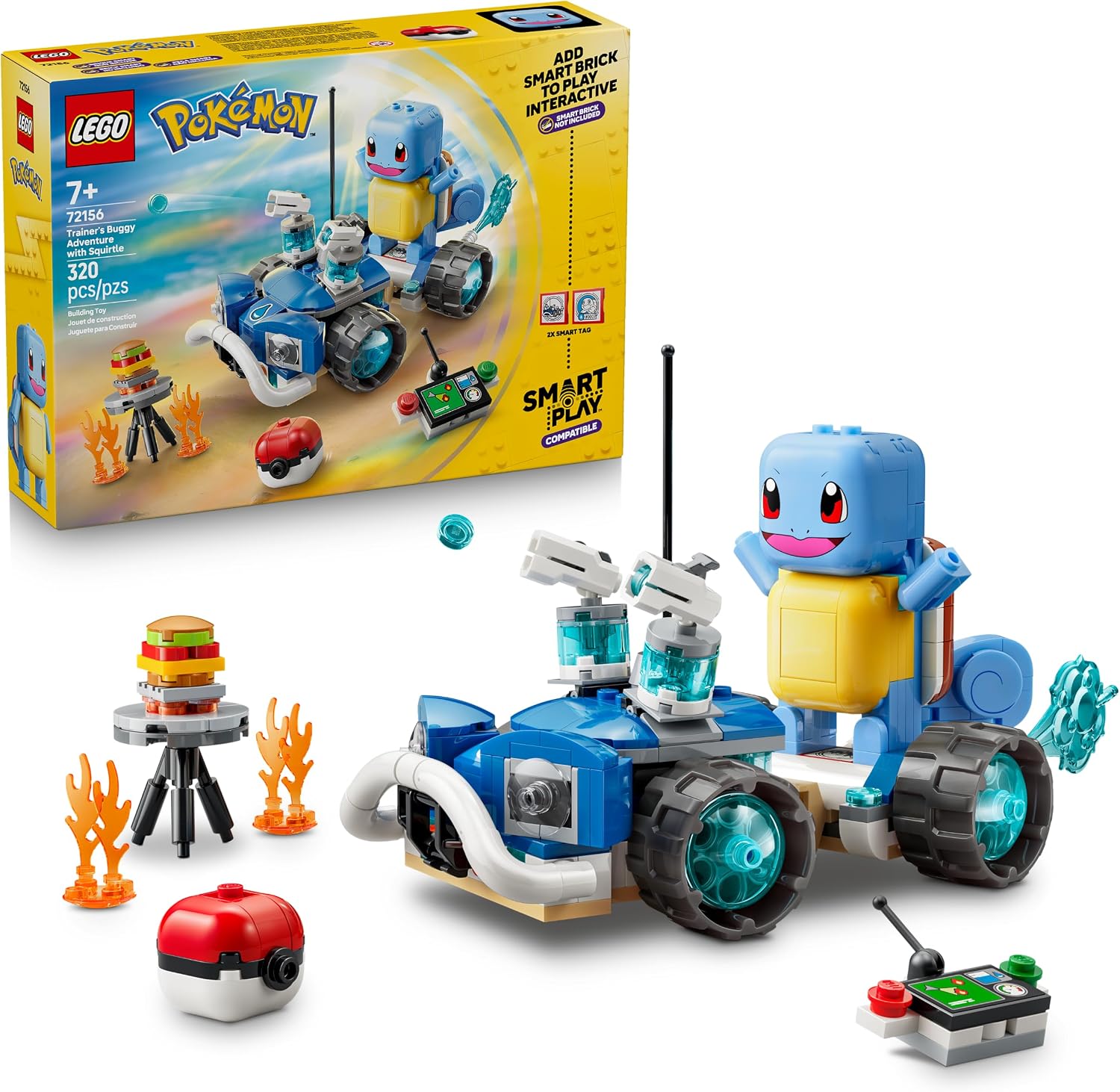JUGUETE DE CONSTRUCCIÓN LEGO POKÉMON SMART PLAY TRAINER'S BUGGY ADVENTURE CON SQUIRTLE 72156 - 1