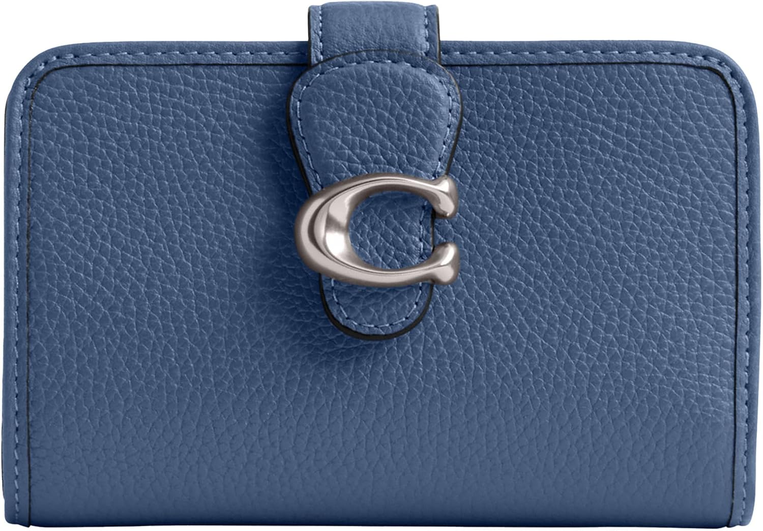 BILLETERA COACH TABBY MEDIUM PEBBLE LEATHER AZUL CIELO - 1