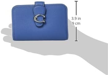 BILLETERA COACH TABBY MEDIUM PEBBLE LEATHER AZUL CIELO - 3