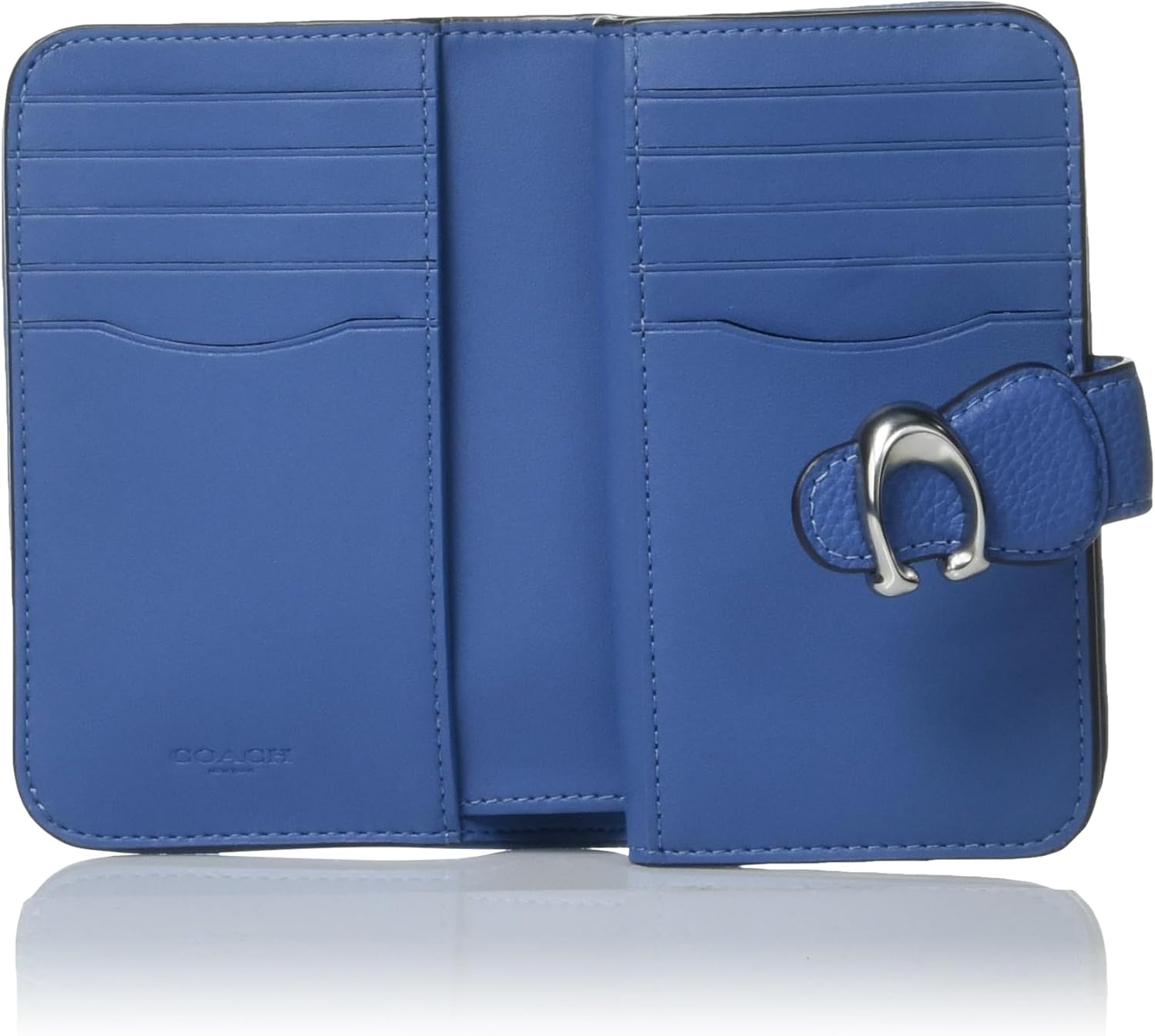BILLETERA COACH TABBY MEDIUM PEBBLE LEATHER AZUL CIELO - 4