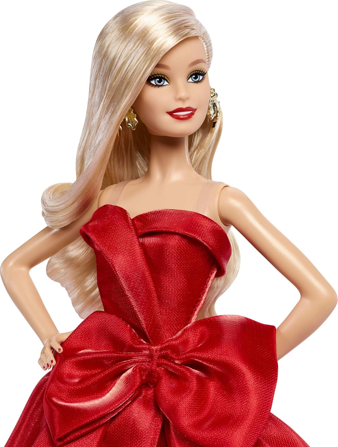 MUÑECA BARBIE SIGNATURE 2026 HOLIDAY COLLECTIBLE CON VESTIDO ROJO Y SOPORTE - 2