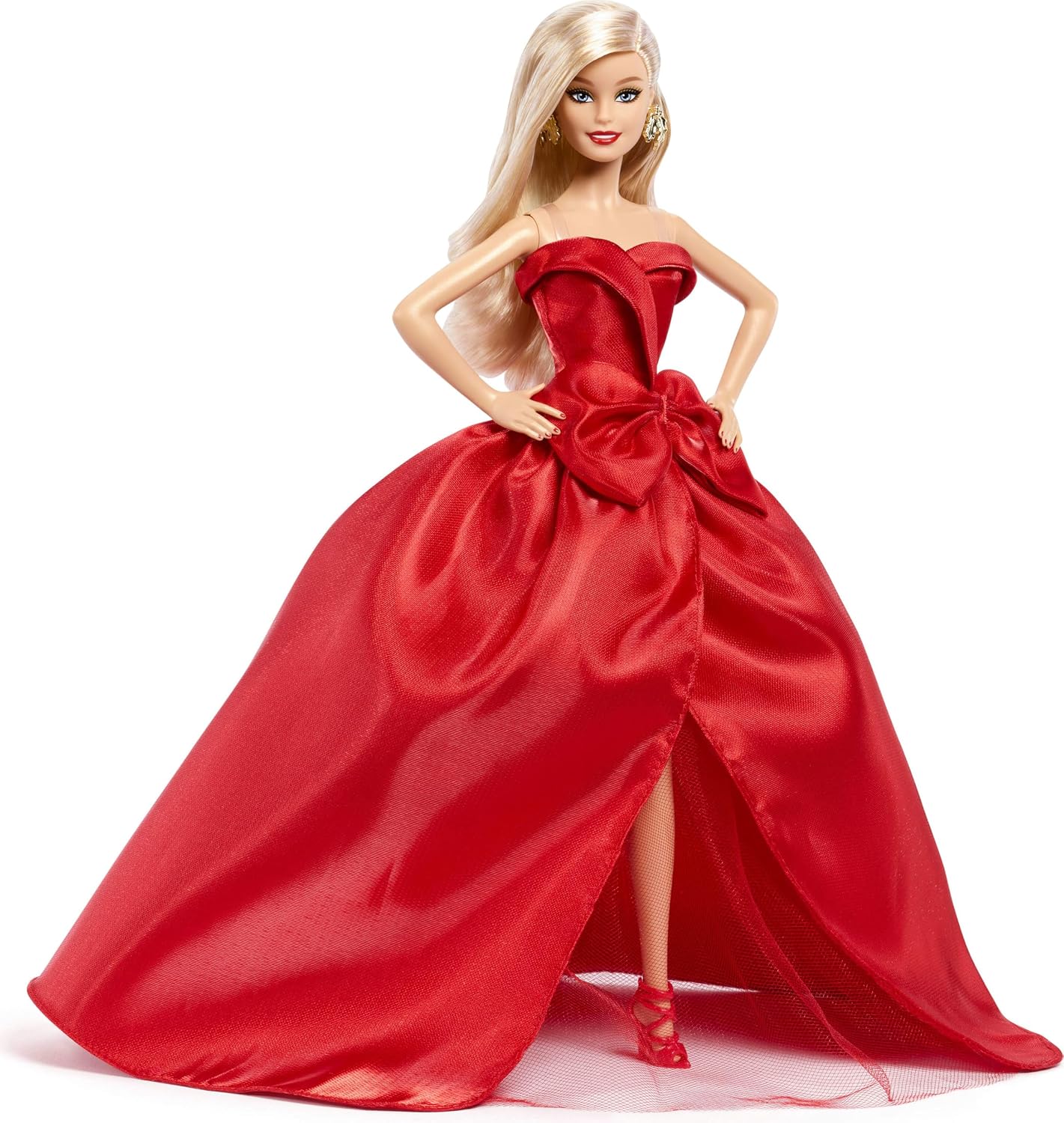 MUÑECA BARBIE SIGNATURE 2026 HOLIDAY COLLECTIBLE CON VESTIDO ROJO Y SOPORTE - 3