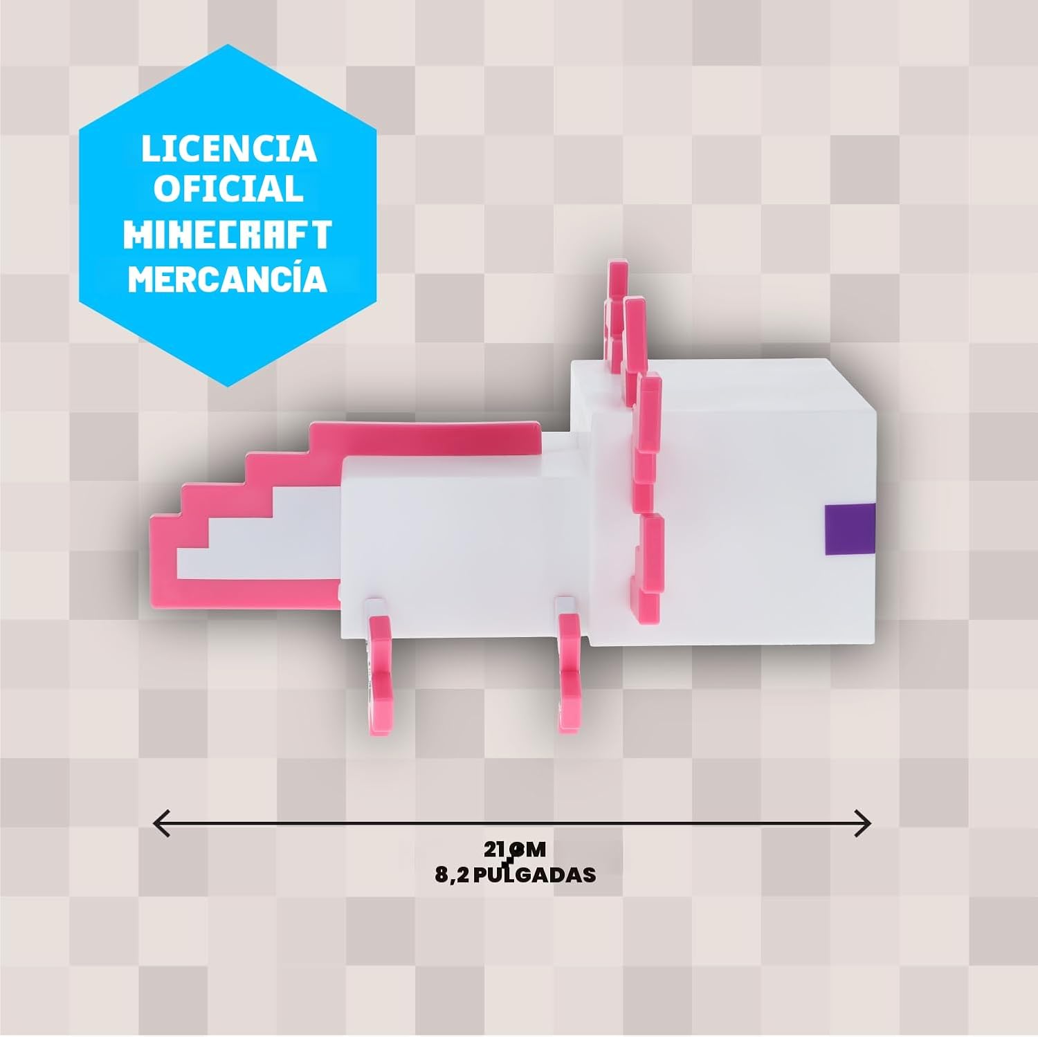 LÁMPARA DE MESA PALADONE MINECRAFT AXOLOTL LIGHT MULTICOLOR CON 5 MODOS DE LUZ - 3