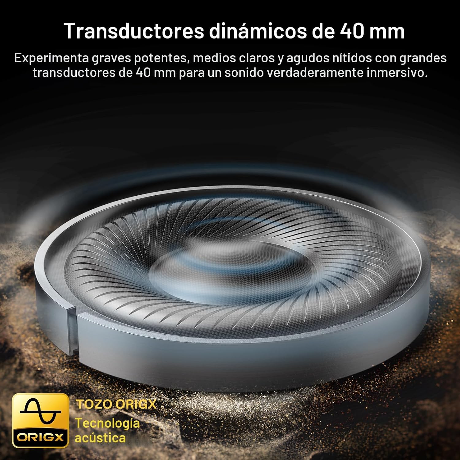AUDÍFONOS INALÁMBRICOS TOZO HT3 CON CANCELACIÓN DE RUIDO HÍBRIDA Y 90 HORAS DE BATERÍA - 3