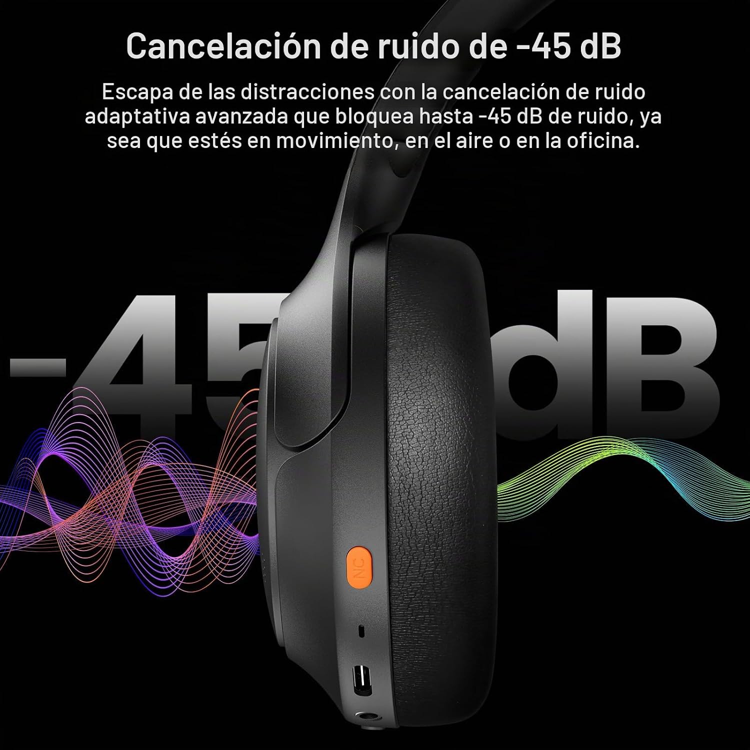 AUDÍFONOS INALÁMBRICOS TOZO HT3 CON CANCELACIÓN DE RUIDO HÍBRIDA Y 90 HORAS DE BATERÍA - 4