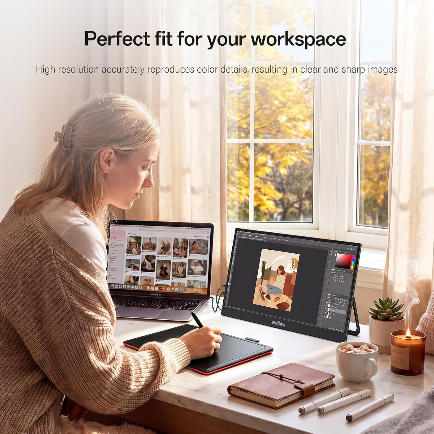 MONITOR PORTÁTIL INNOVIEW 15.6' QHD 2K USB-C HDMI - 4