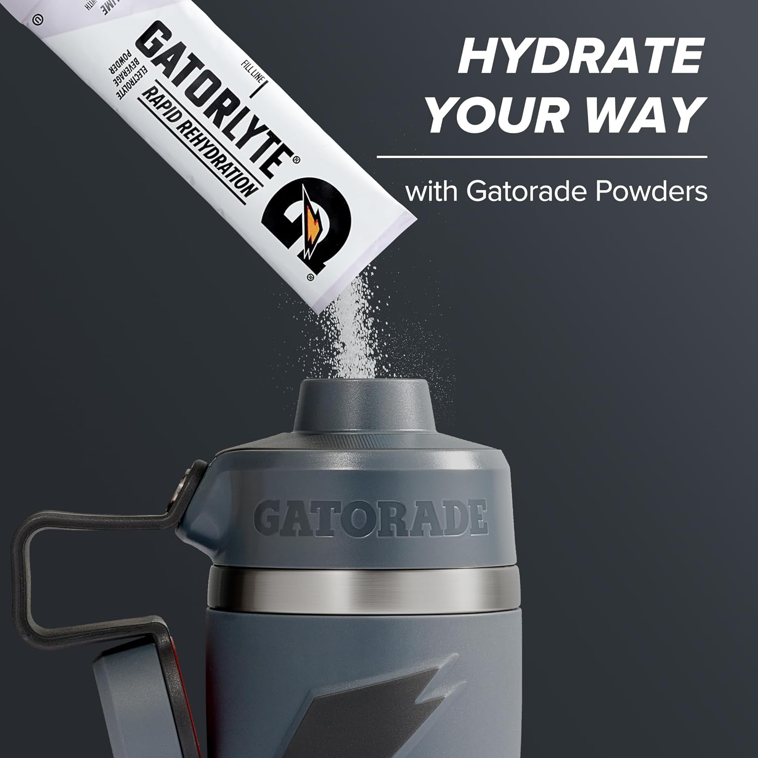 BOTELLA GATORADE OVERTIME ACERO INOXIDABLE 22OZ AZUL MARINO - 5