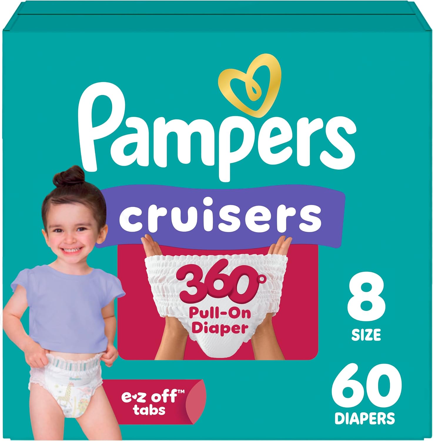 PAÑALES PAMPERS CRUISERS 360 TALLA 8 60 UNIDADES - 1