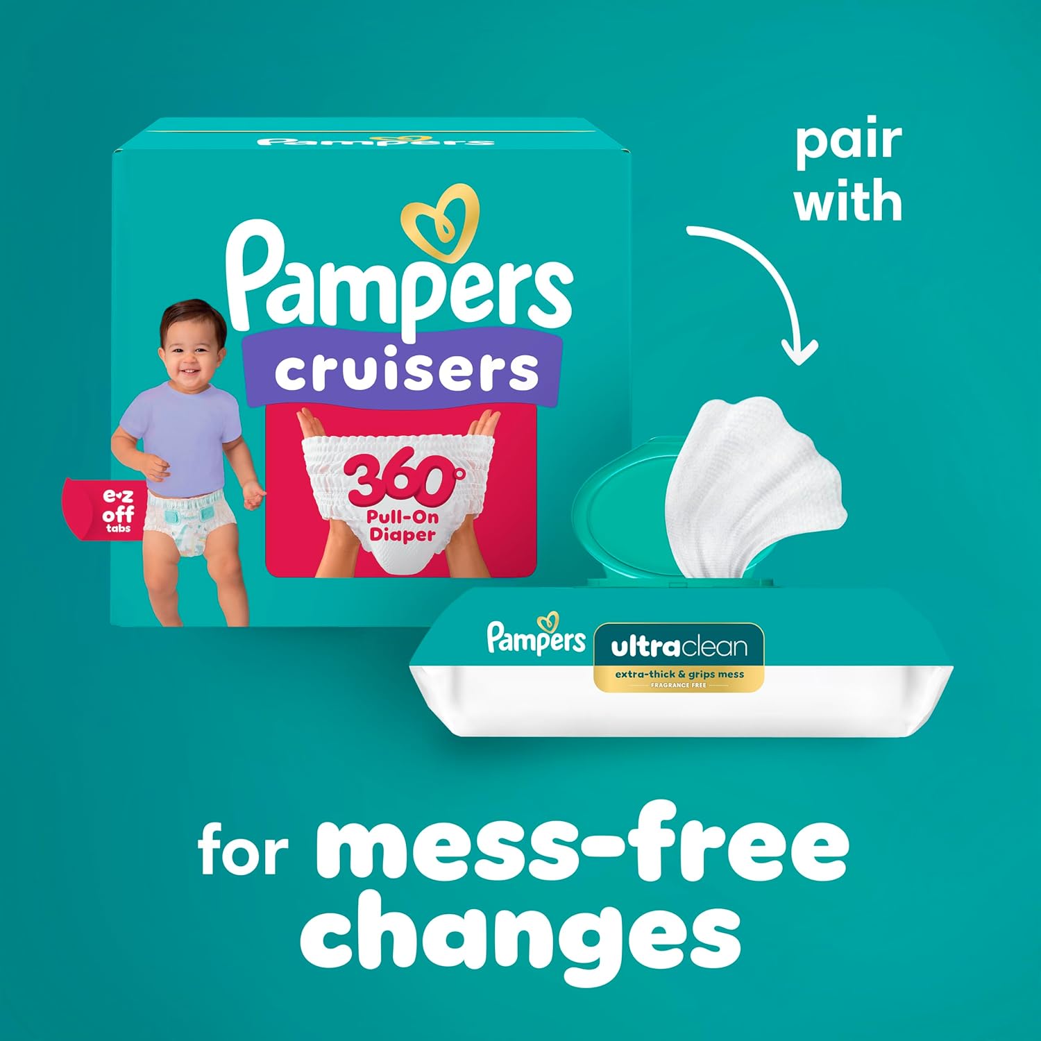 PAÑALES PAMPERS CRUISERS 360 TALLA 8 60 UNIDADES - 5