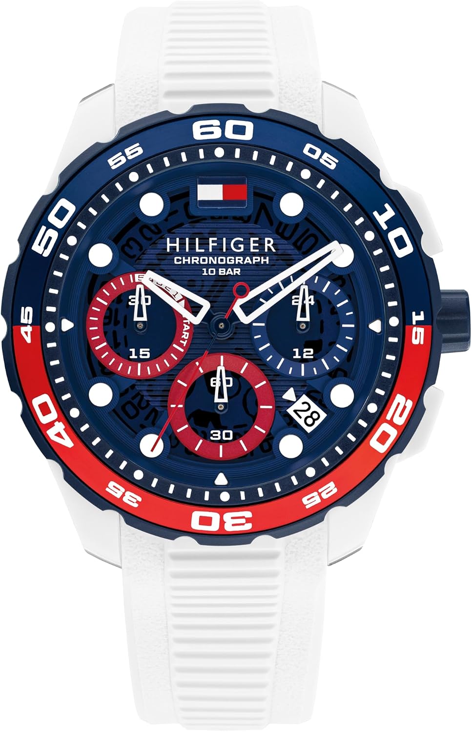 RELOJ TOMMY HILFIGER TH-REGATTA CRONÓGRAFO CUARZO 44MM ACERO INOXIDABLE CORREA SILICONA AZUL MARINO - 1
