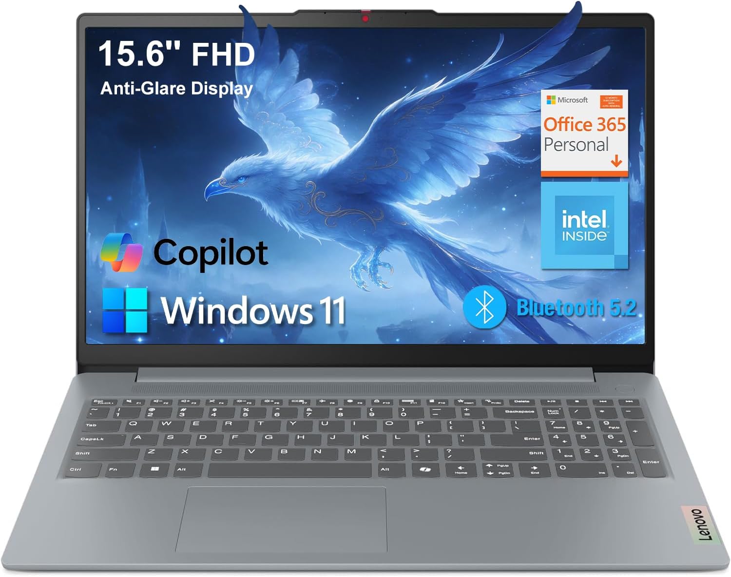LAPTOP LENOVO IDEAPAD SLIM 3I 15.6' FHD INTEL N150 8GB DDR5 128GB GRIS - 1