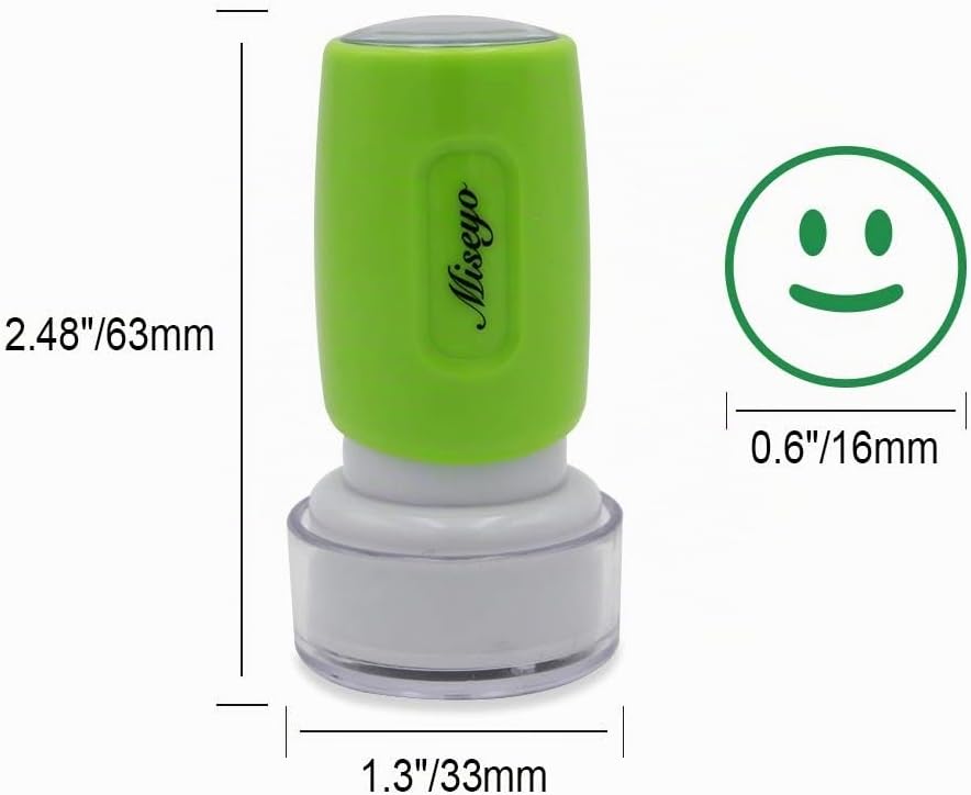 SET DE SELLOS DE GOMA MISEYO TEACHER SELF-INKING 4 EMOCIONES COLORIDAS - 2