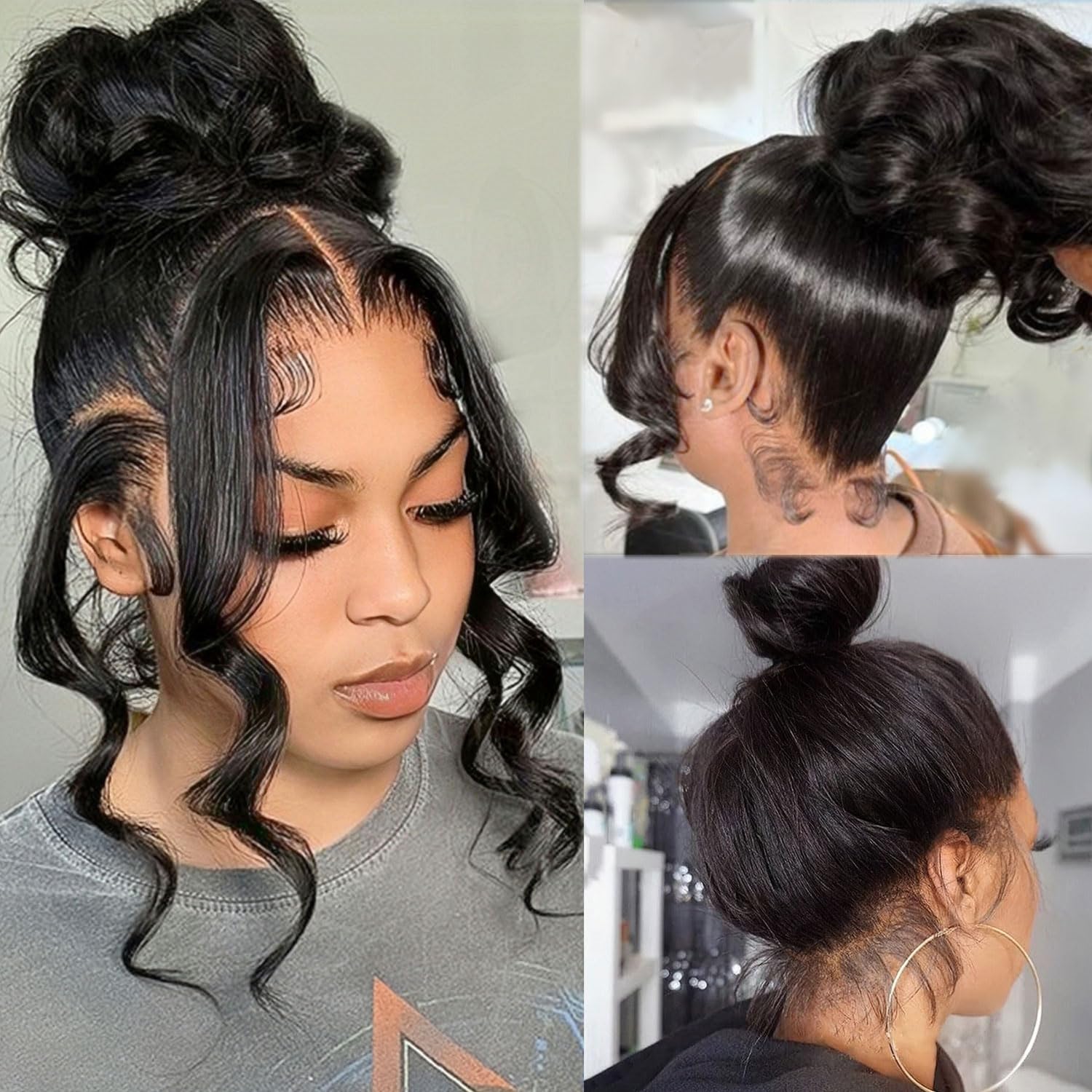 PELUCA 360 LACE FRONT CABELLO HUMANO ONDA BODY 20 PULGADAS DENSIDAD 220 - 1